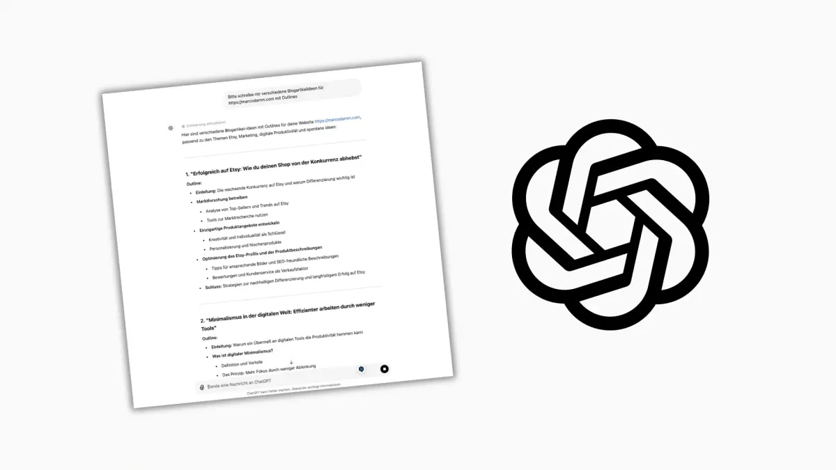 Contentideen für Blogartikel finden: So nutzt du ChatGPT für kreative Inspiration