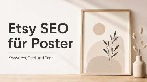 Etsy SEO für Poster, was ich bei Keywords, Titeln und Tags gelernt habe